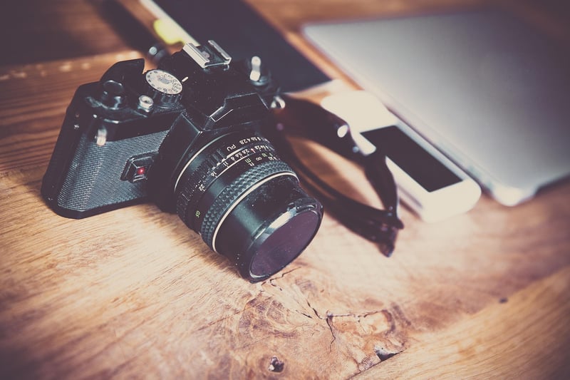 Upcycled Camera Lamp